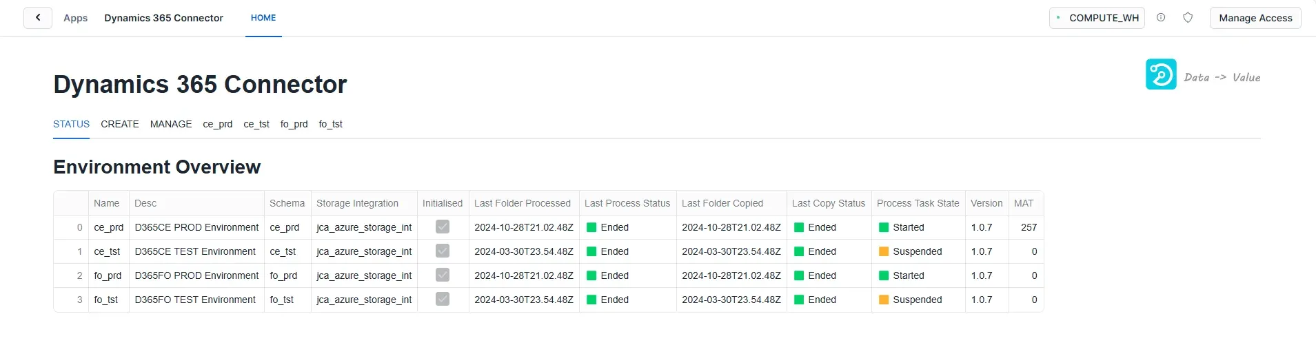 Status UI Screenshot